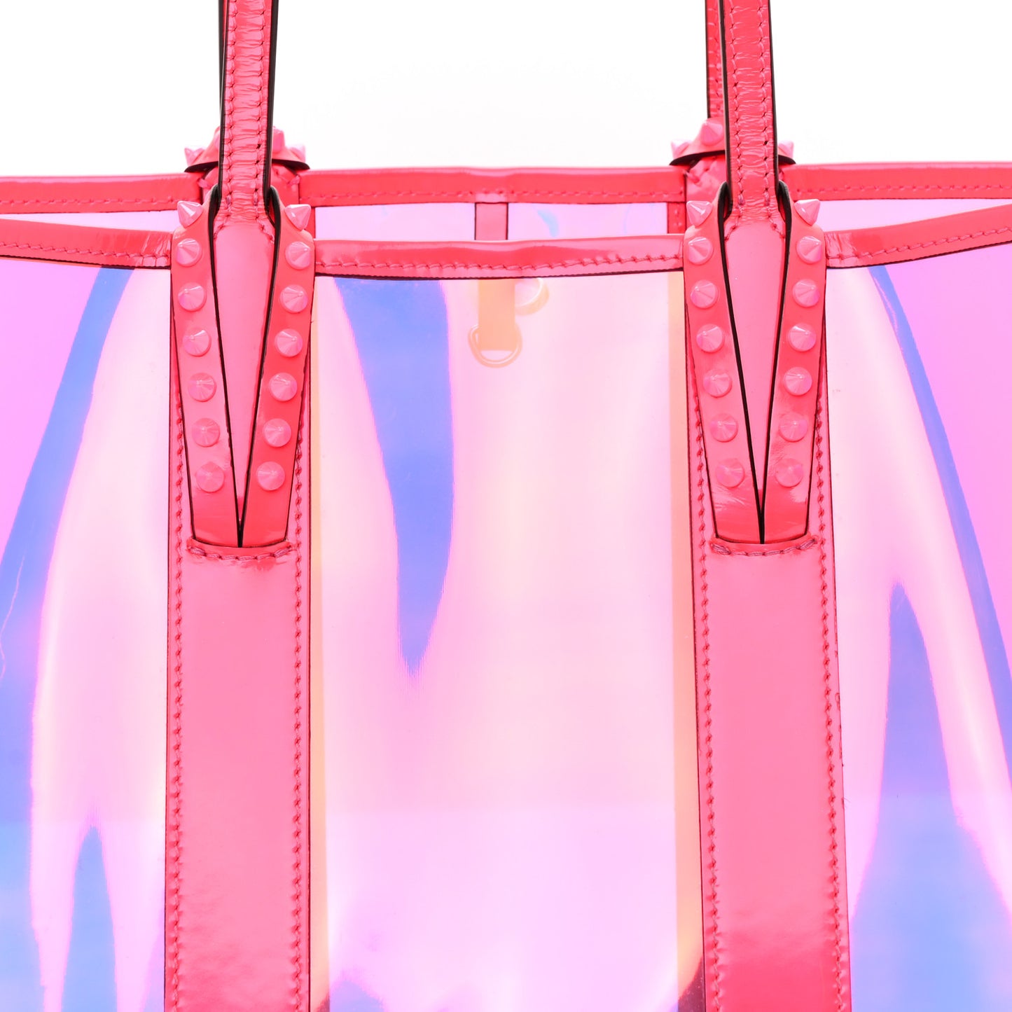 PVC Spikes East West Cabata Tote Pink