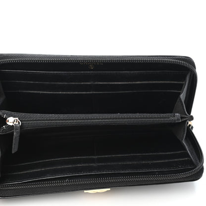 Chanel Glazed Calfskin Boy Zip Around Wallet Black 4 of 4