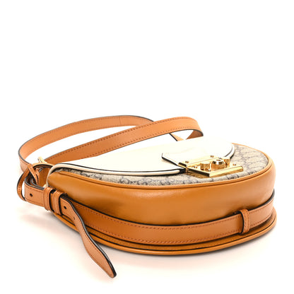 Gucci GG Supreme Monogram Calfskin Small Padlock Messenger Shoulder Bag Beige Mystic White Sun Oil 4 of 10