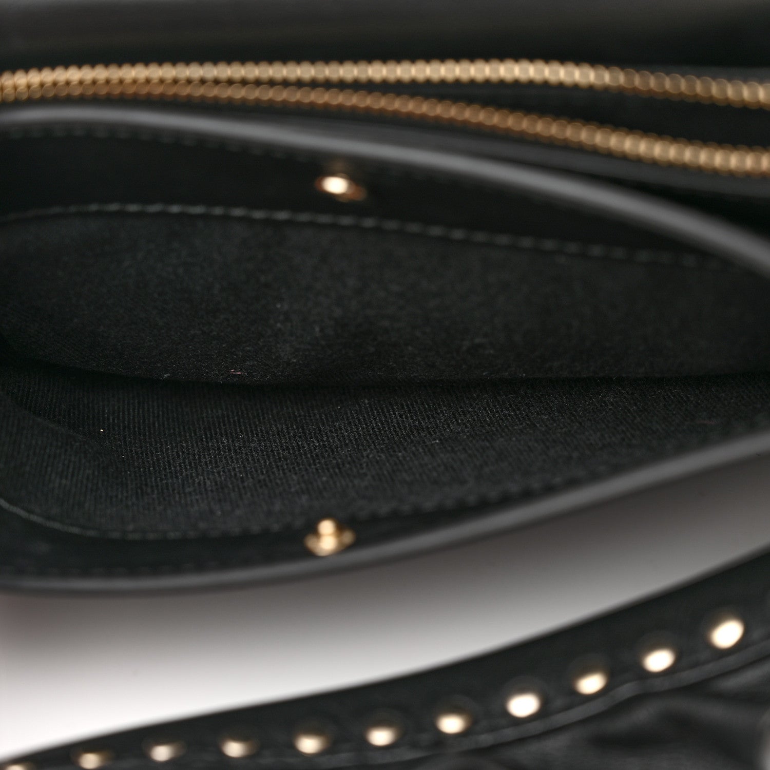 Valentino Garavani Calfskin Crystal Bead Embellished Mini Rockstud Love Story Ruffle Strap Bag Black 8 of 21