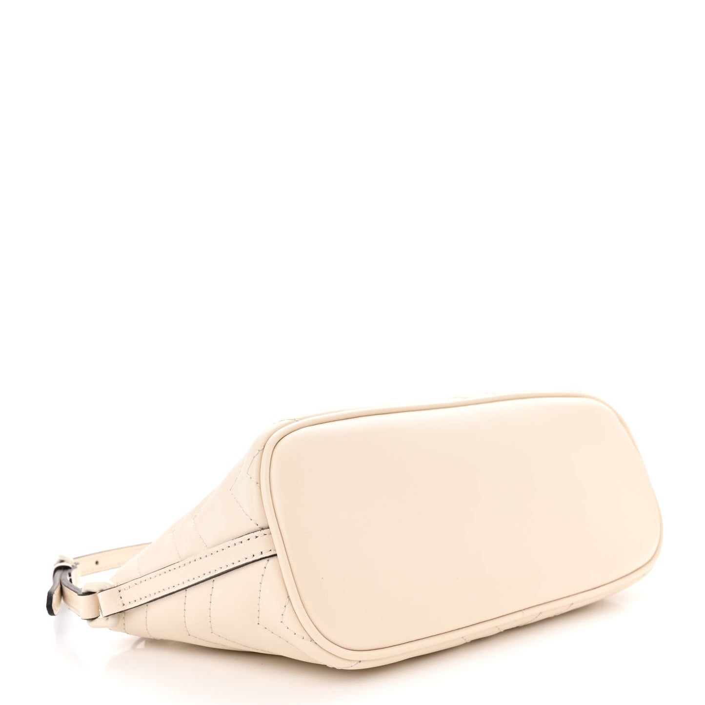 Calfskin Matelasse Chevron Monochrome GG Marmont Sling Shoulder Bag Mystic White