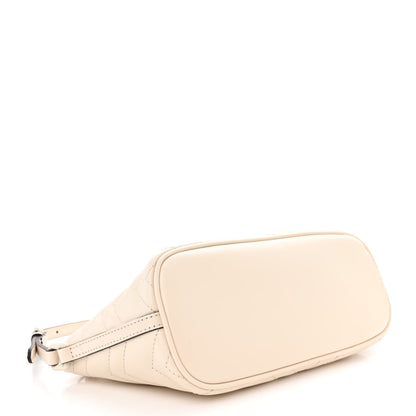 Gucci Calfskin Matelasse Chevron Monochrome GG Marmont Sling Shoulder Bag Mystic White 4 of 10