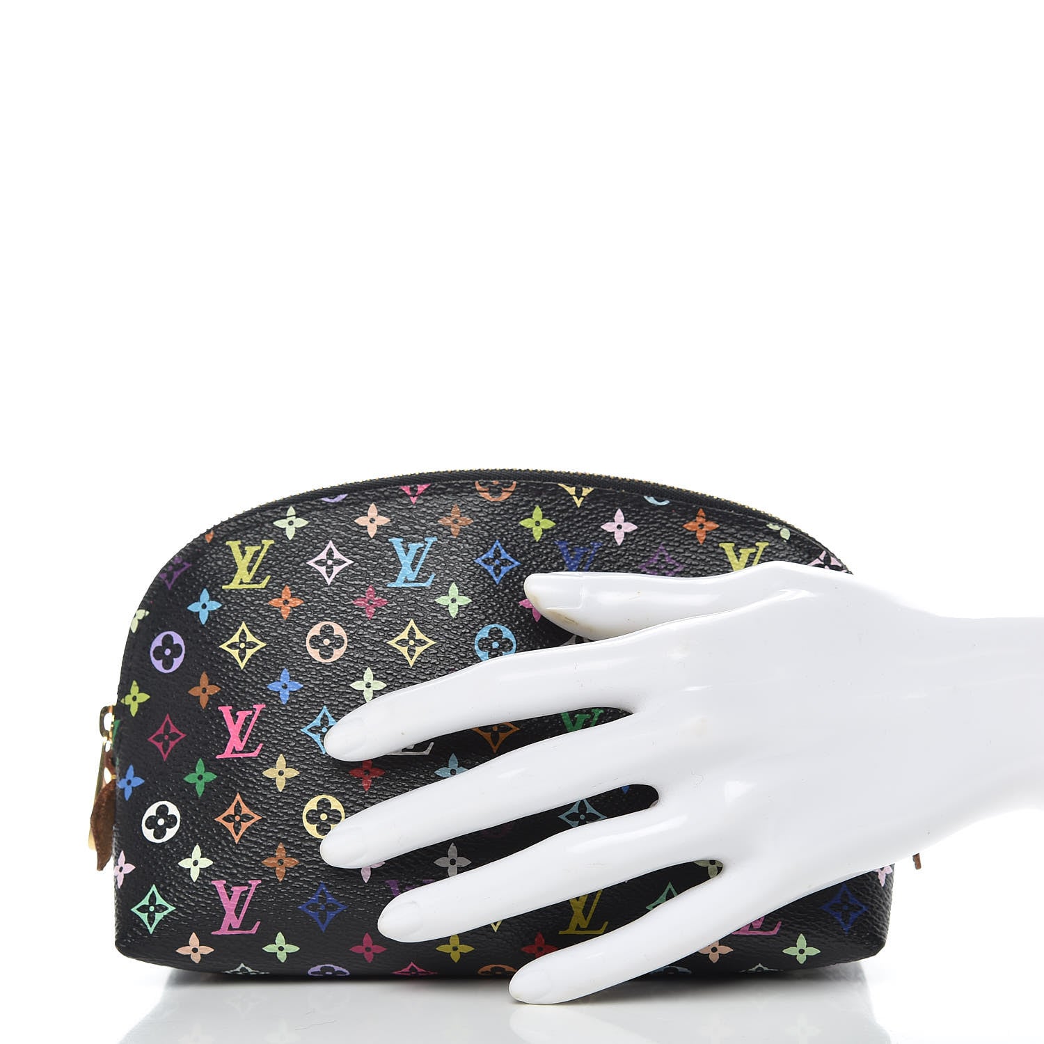 Louis Vuitton Monogram Multicolor Cosmetic Pouch Black Grenade 2 of 8