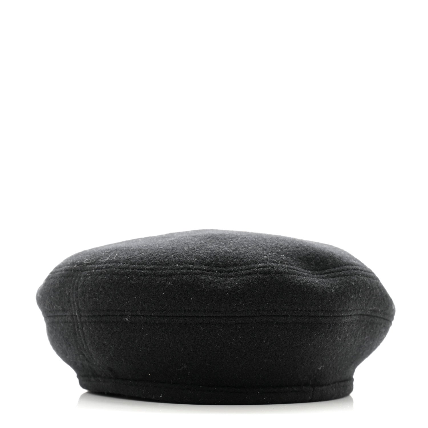 Hermes Wool Cashmere Saint Honore Drap Beret 59 Black 6 of 8