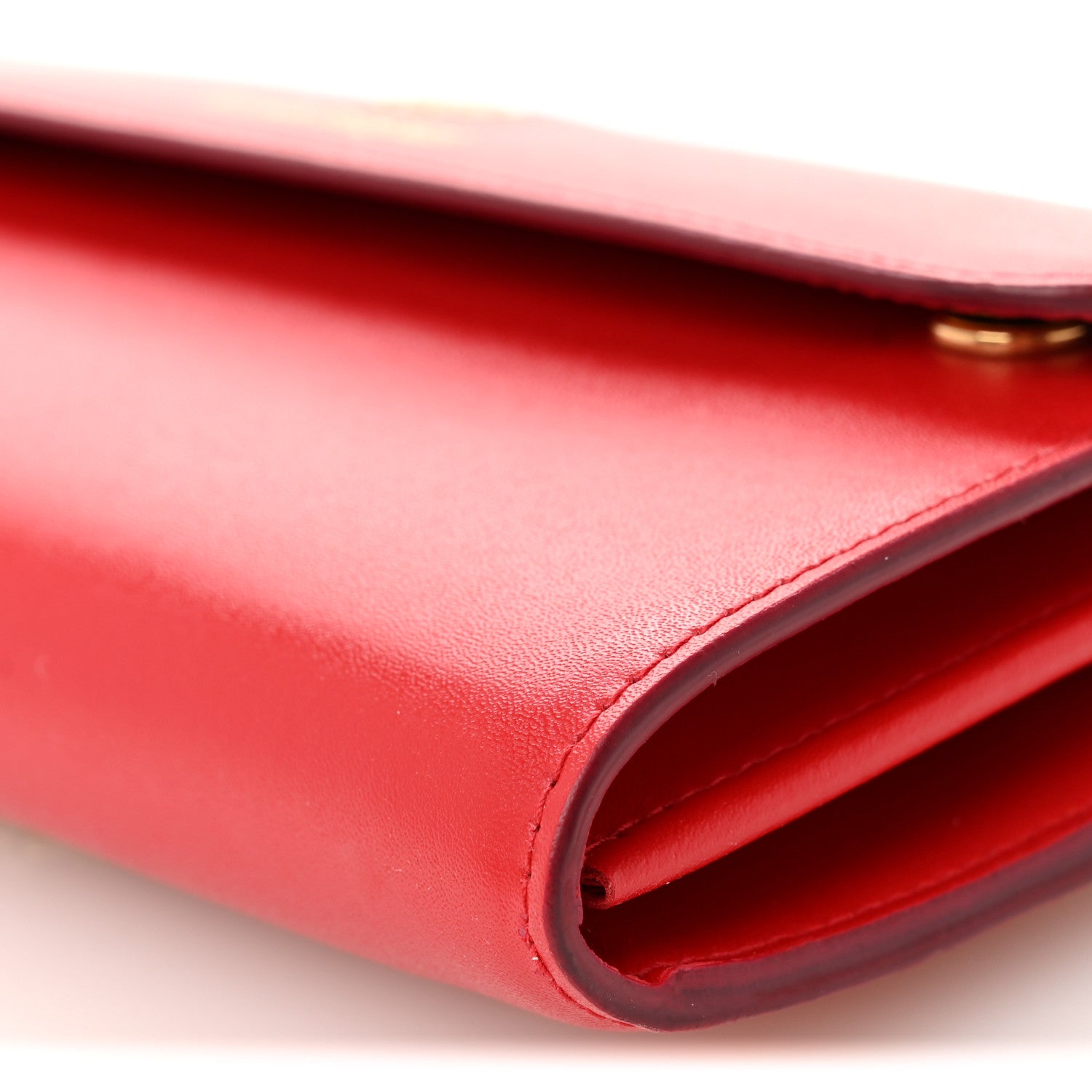 Alexander McQueen Calfskin Wallet on Chain Red 9 of 11
