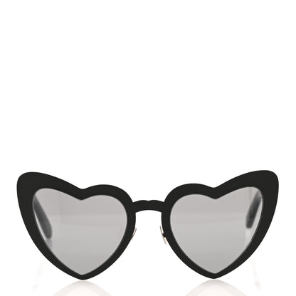 Saint Laurent Acetate Heart Frame Loulou SL196 Sunglasses Black 2 of 7