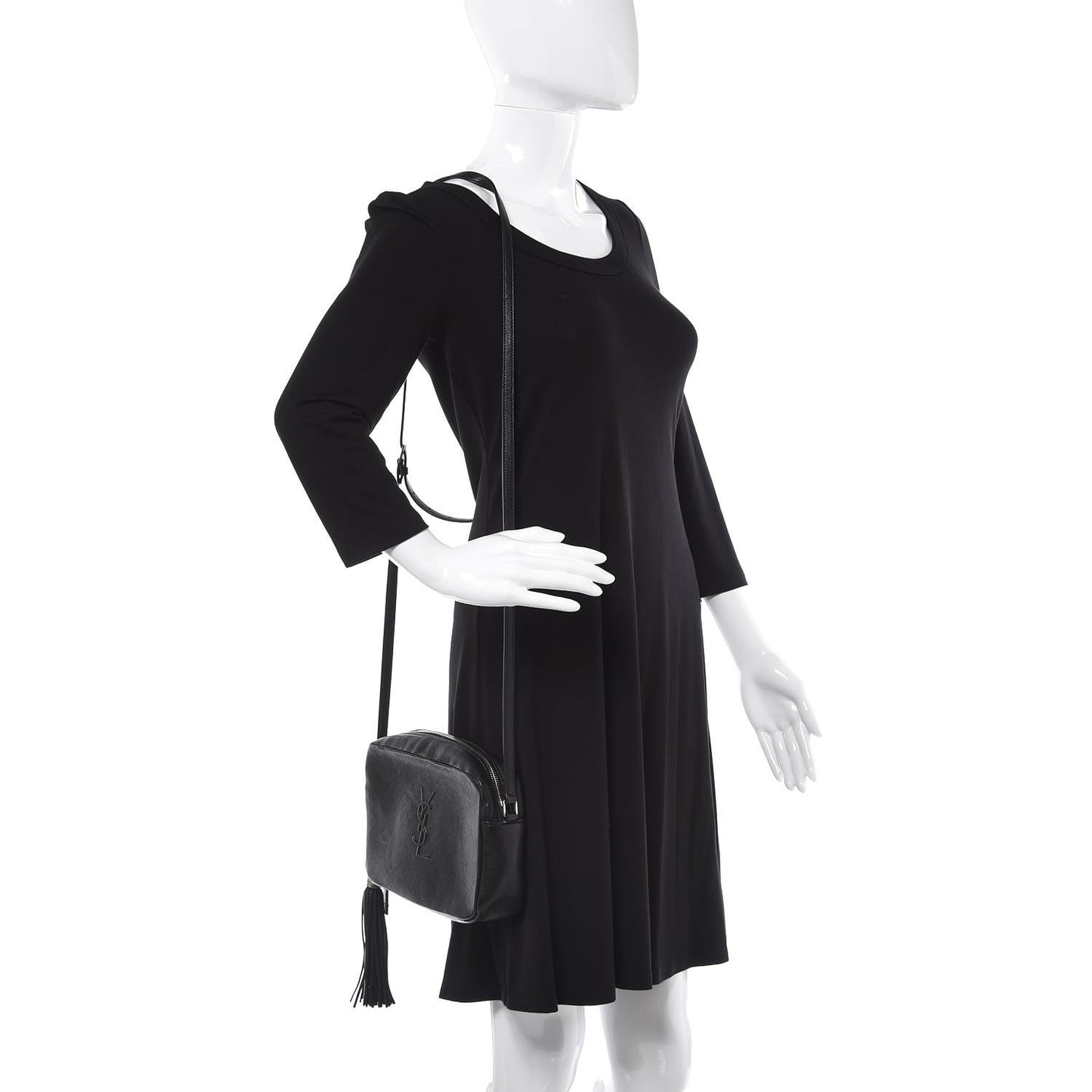 Lambskin Monogram Small Lou Camera Bag Black