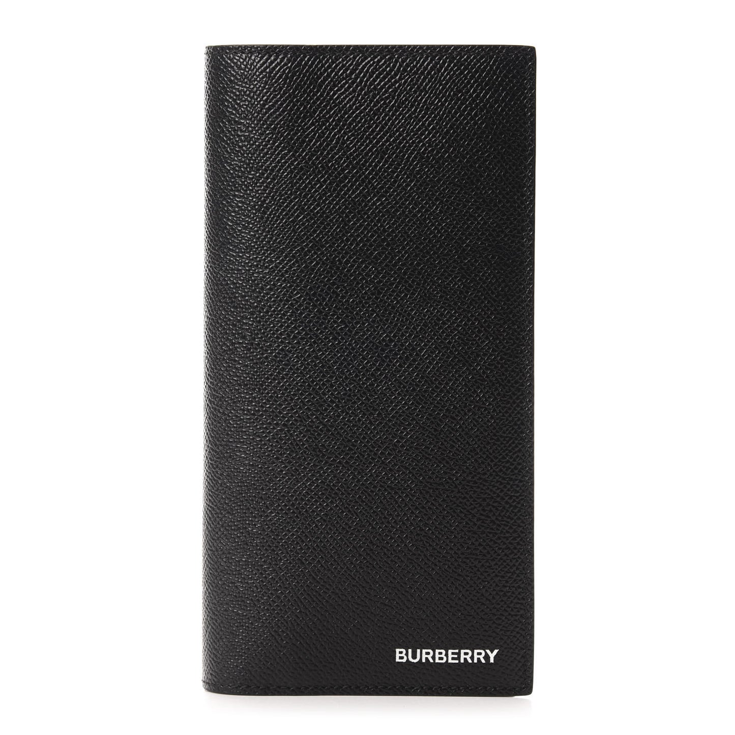 Grainy Calfskin Continental Flap Wallet Black