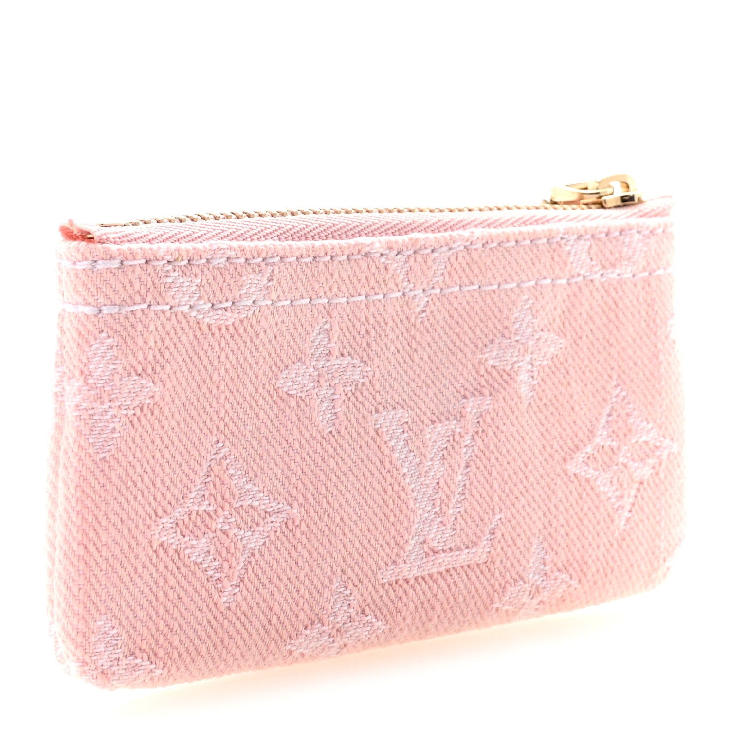 Louis Vuitton Monogram Denim Key Pouch Washed Pink 3 of 7