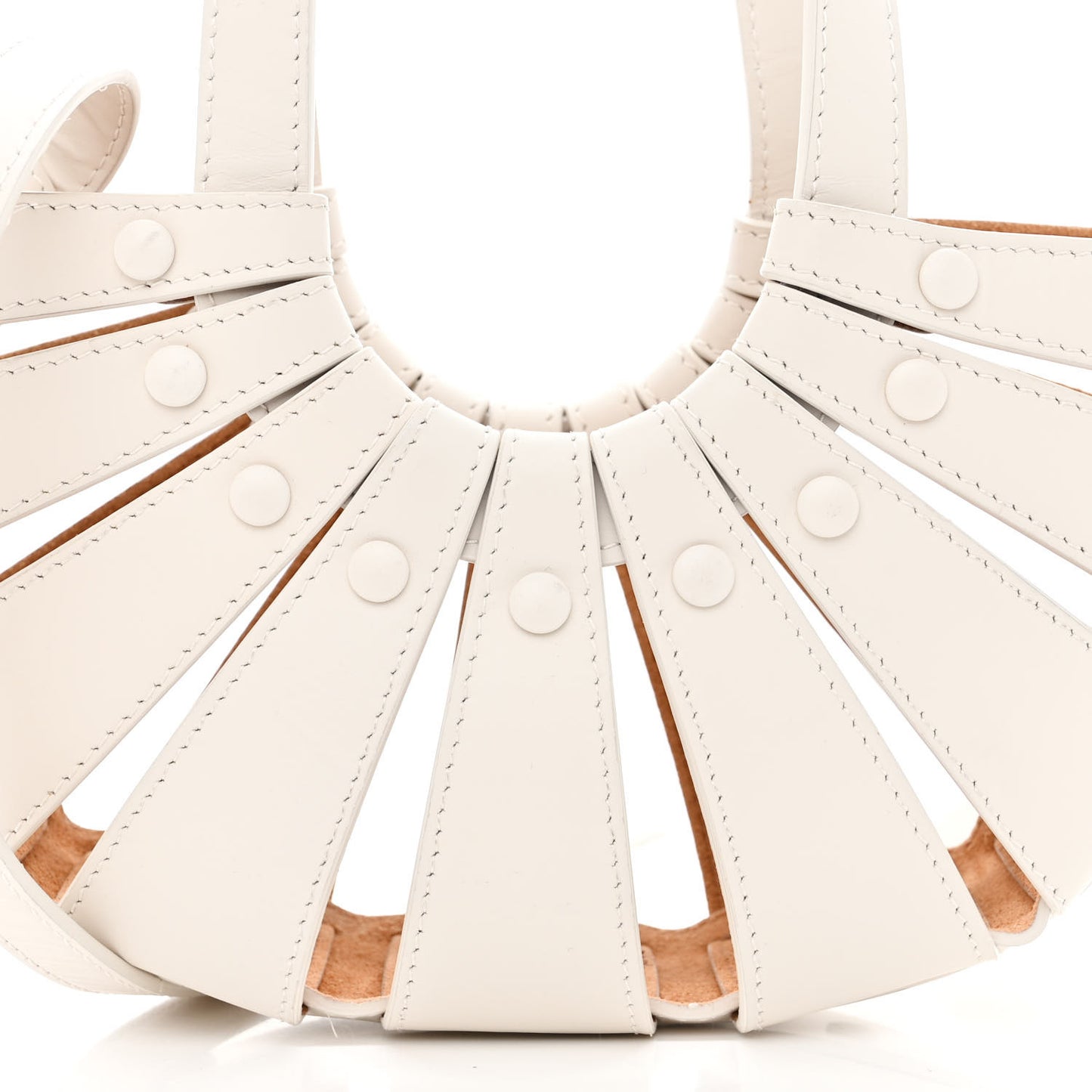 French Calfskin Small Shell White Frost