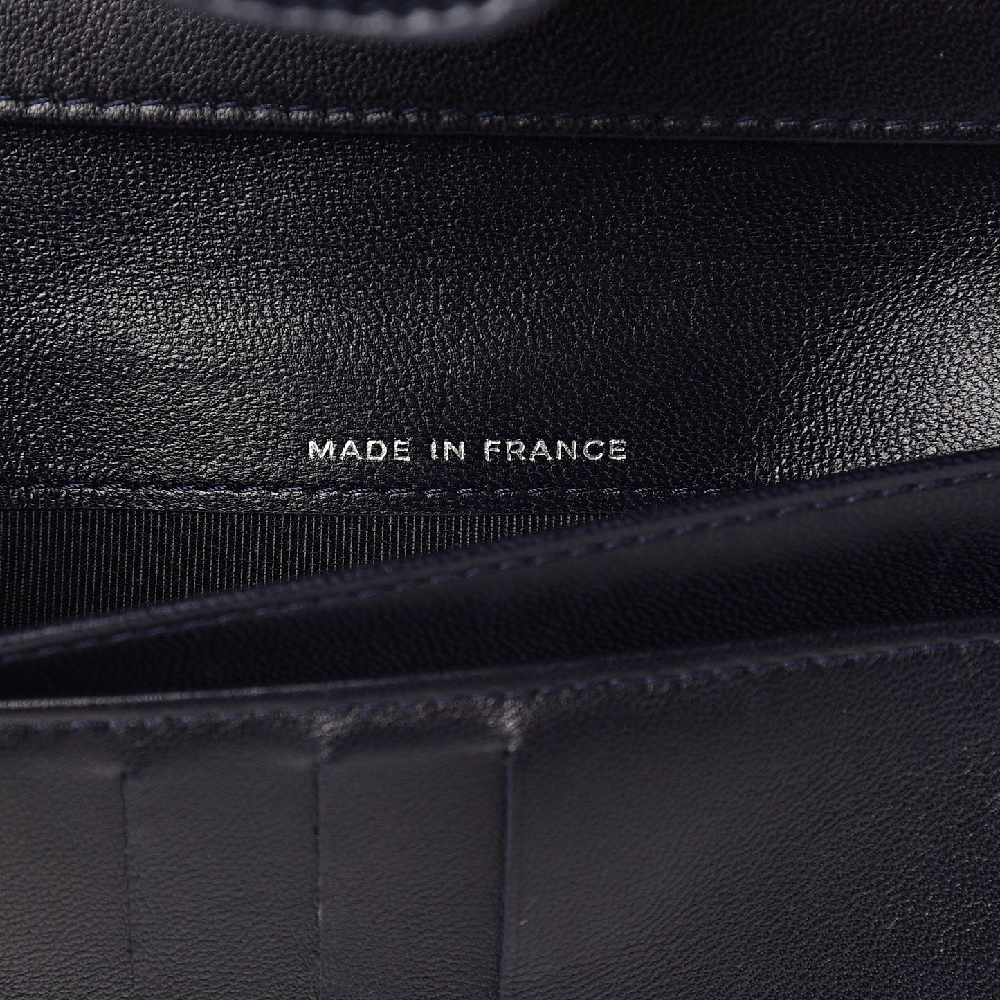 Lambskin Quilted Large Flap Wallet Black