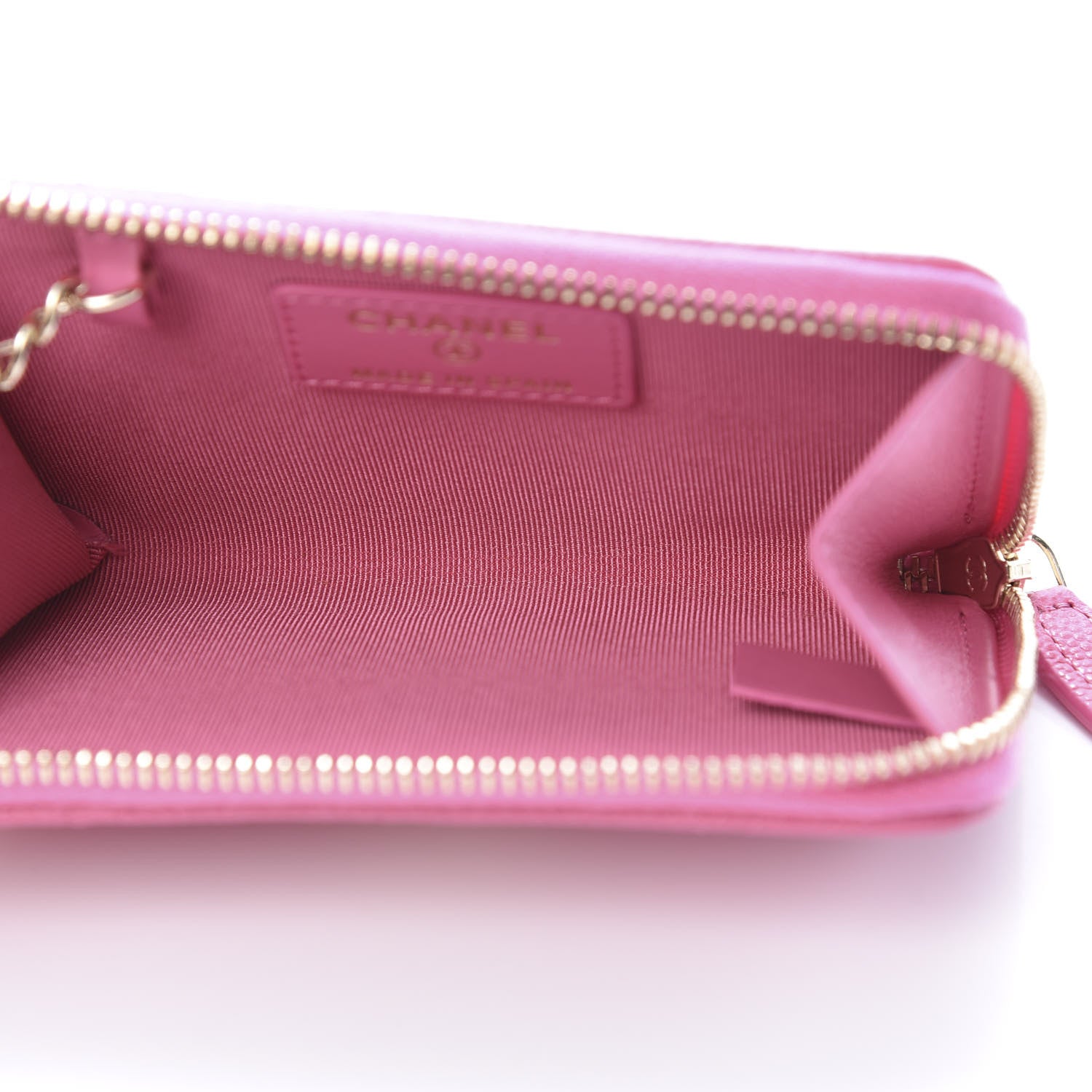 Chanel Caviar Quilted Key Holder Case Pink 5 of 7