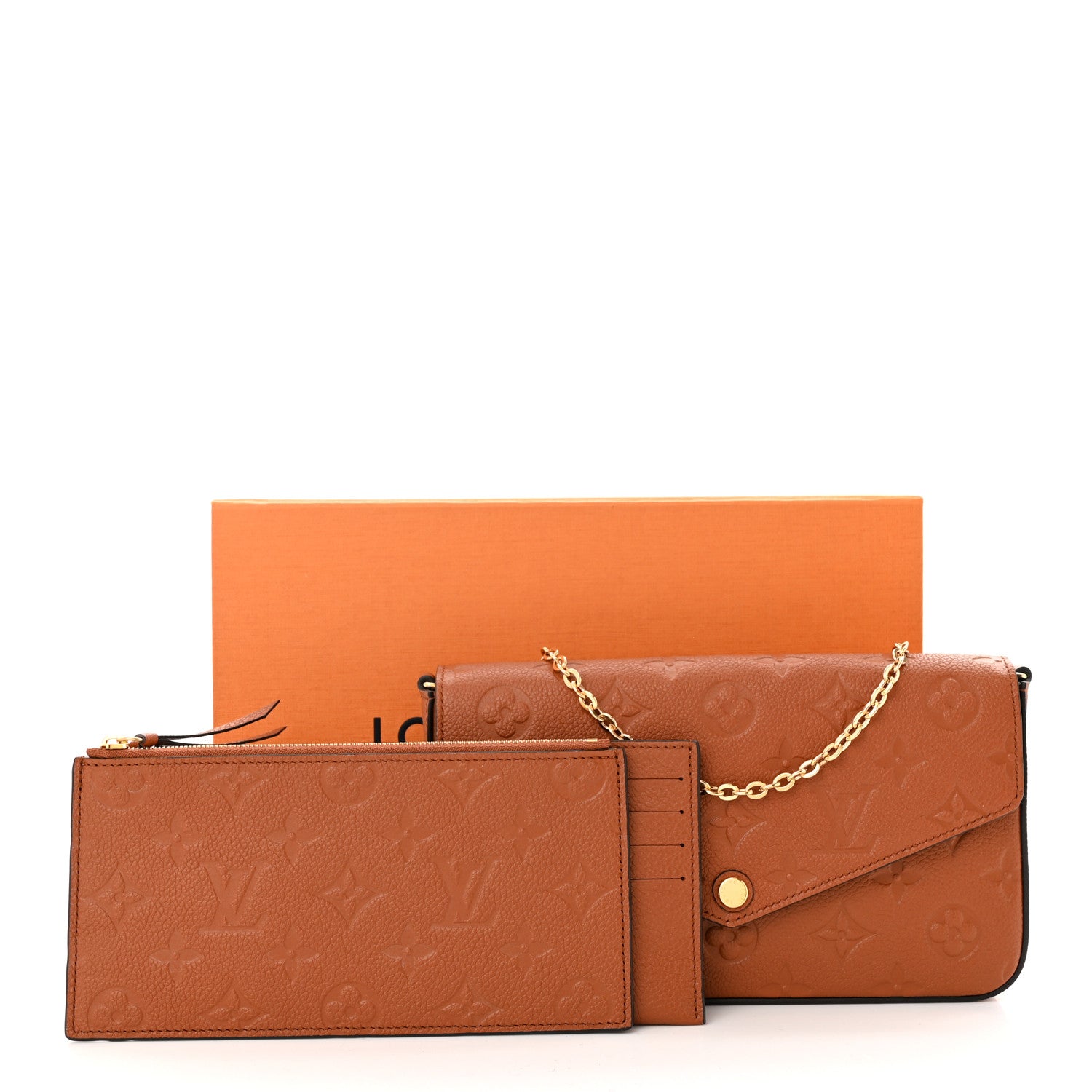 Louis Vuitton Empreinte Pochette Felicie Chain Wallet Cognac 11 of 11
