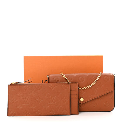 Louis Vuitton Empreinte Pochette Felicie Chain Wallet Cognac 11 of 11