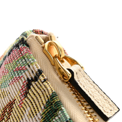 Valentino Garavani Jacquard Floral Medium Vlogo Zip Pouch White Multicolor 8 of 8