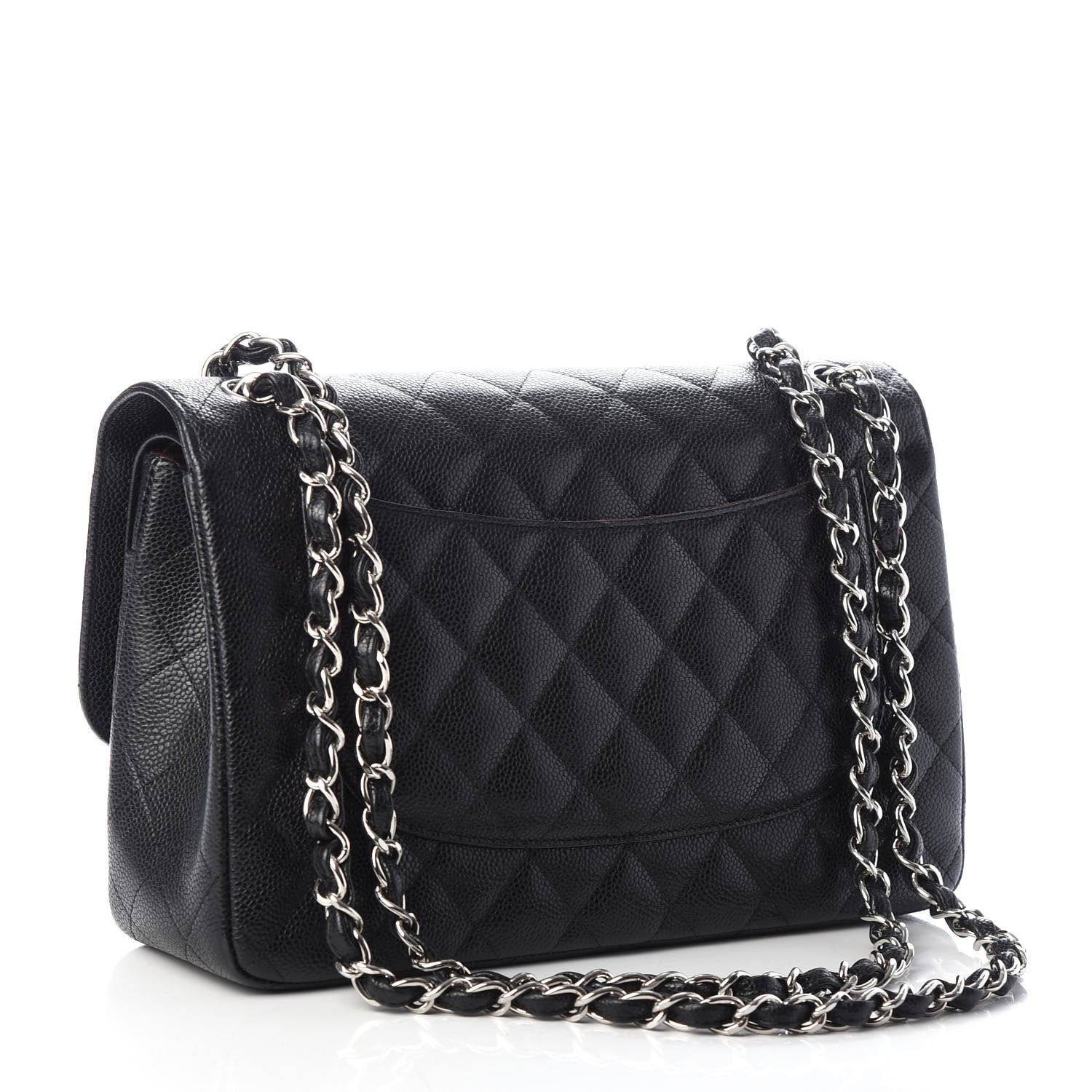Chanel Caviar Quilted Jumbo Double Flap Black 3 of 10