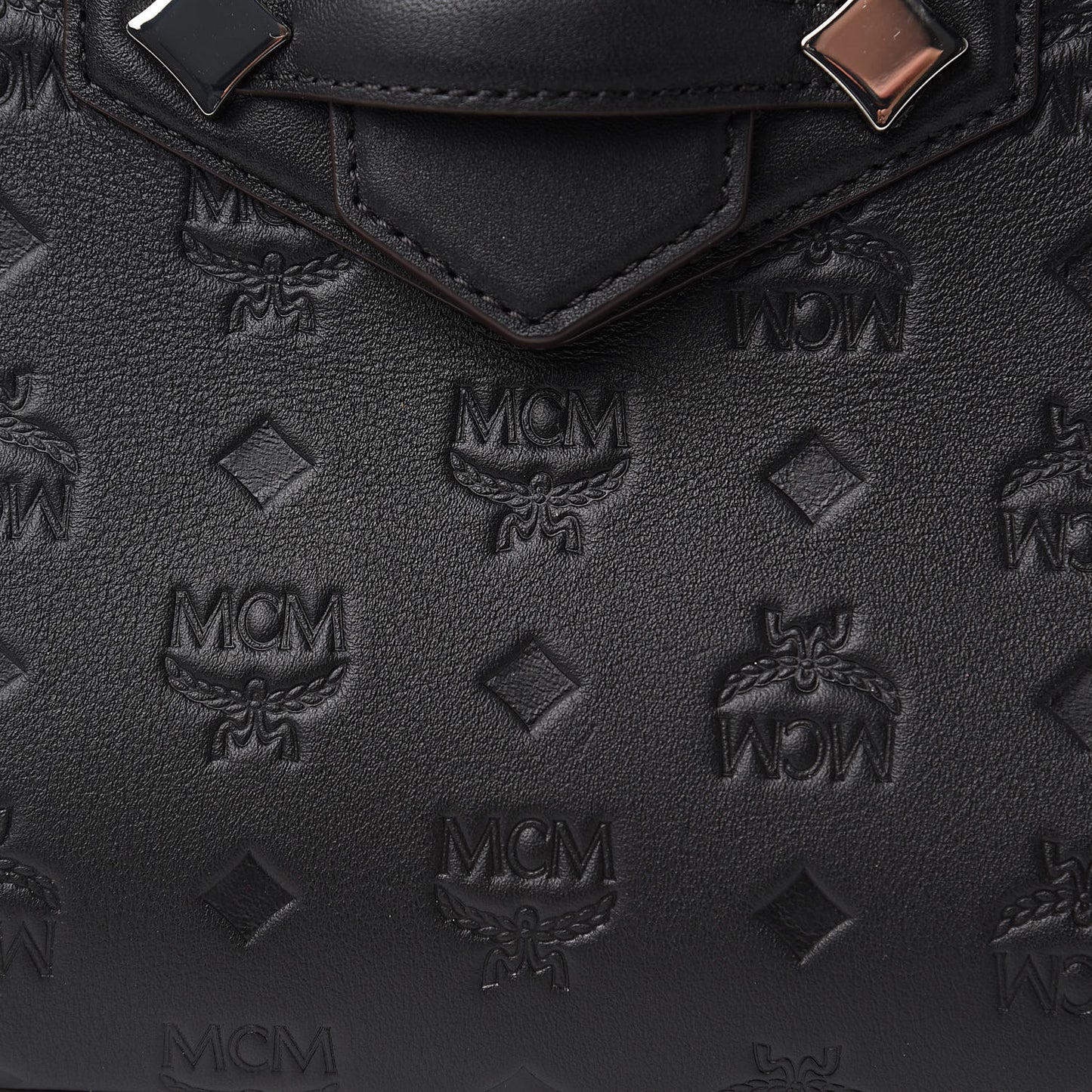 Calfskin Essential Monogram Small Backpack Black