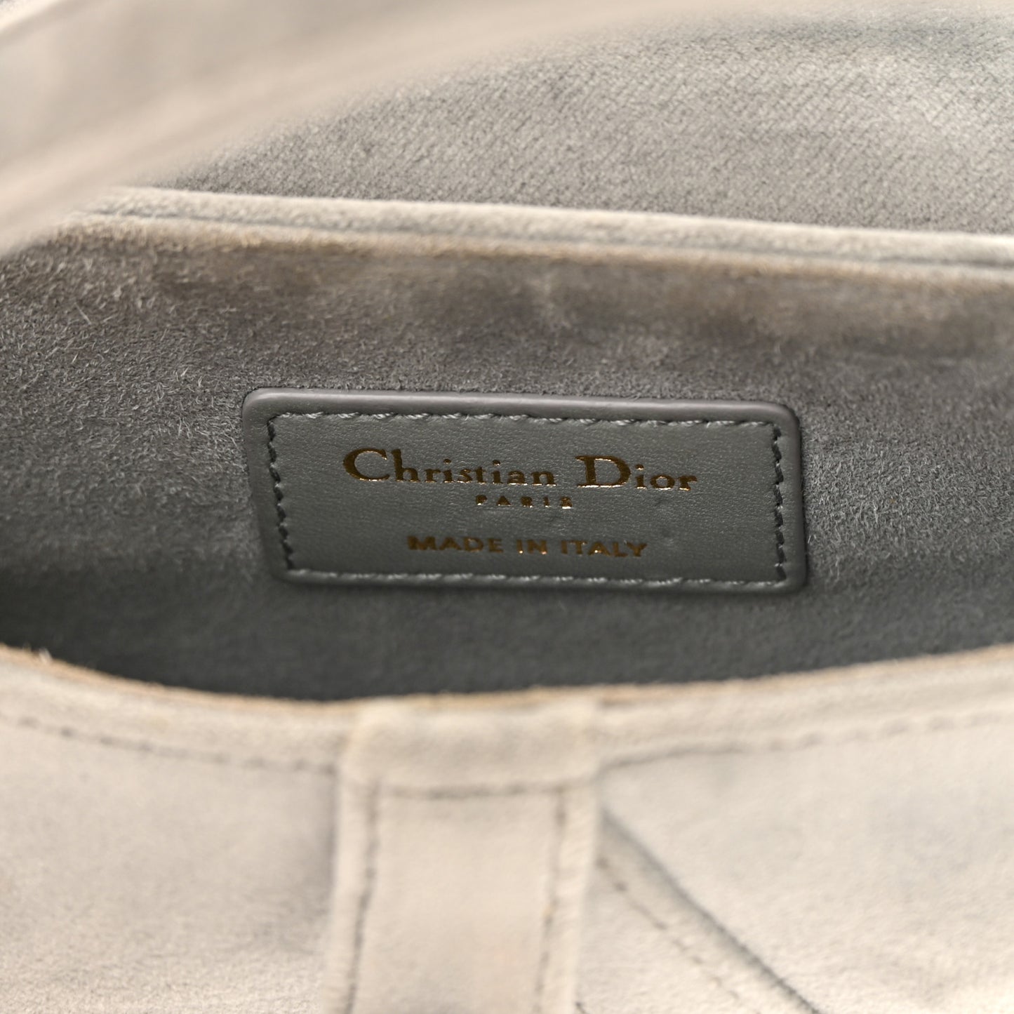 Velvet Crystal Mini Saddle Bag Grey