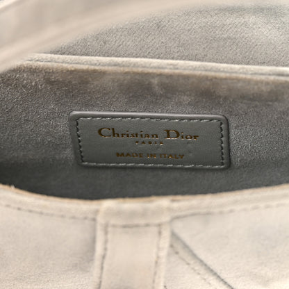 Christian Dior Velvet Crystal Mini Saddle Bag Grey 6 of 12