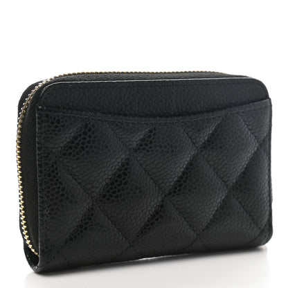 Chanel Caviar Quilted Classic Zipped Coin Purse Black 3 of 9