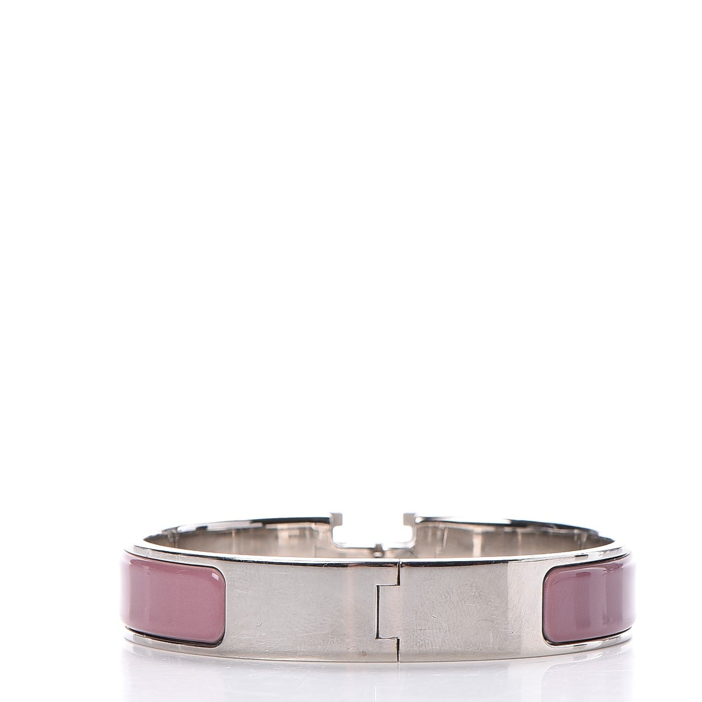 Enamel Narrow Clic Clac H Bracelet PM Bois De Rose