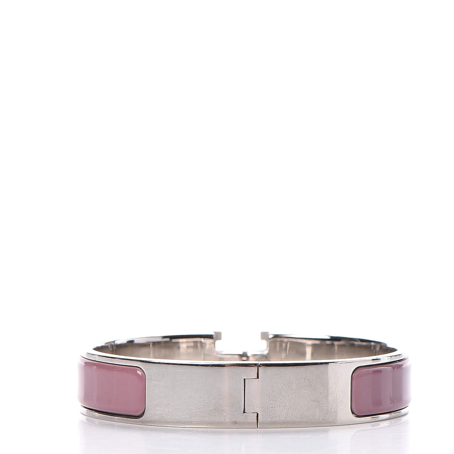 Hermes Enamel Narrow Clic Clac H Bracelet PM Bois De Rose 3 of 4