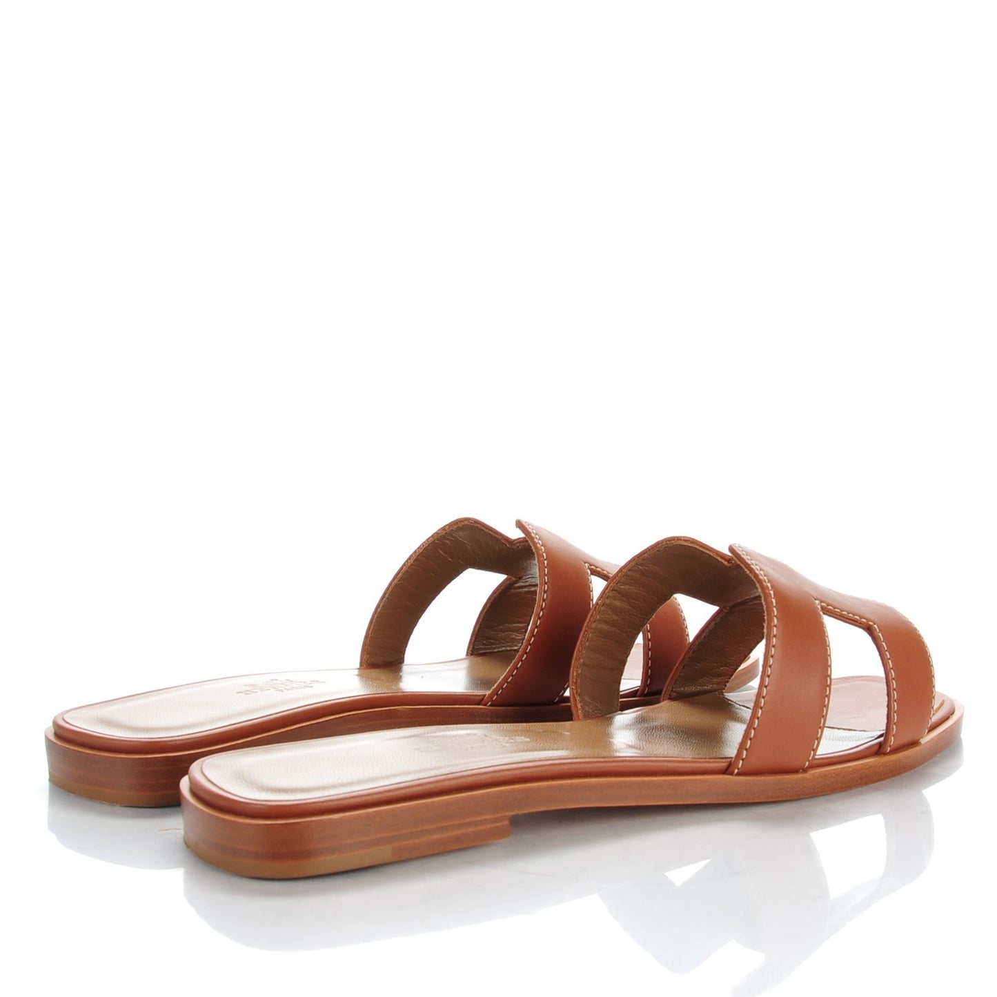 Box Calfskin Oran Sandals 36.5 Gold