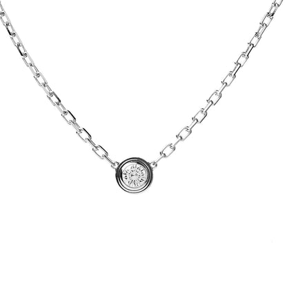 Cartier 18K White Gold Diamond SM D'Amour Pendant Necklace 4 of 6