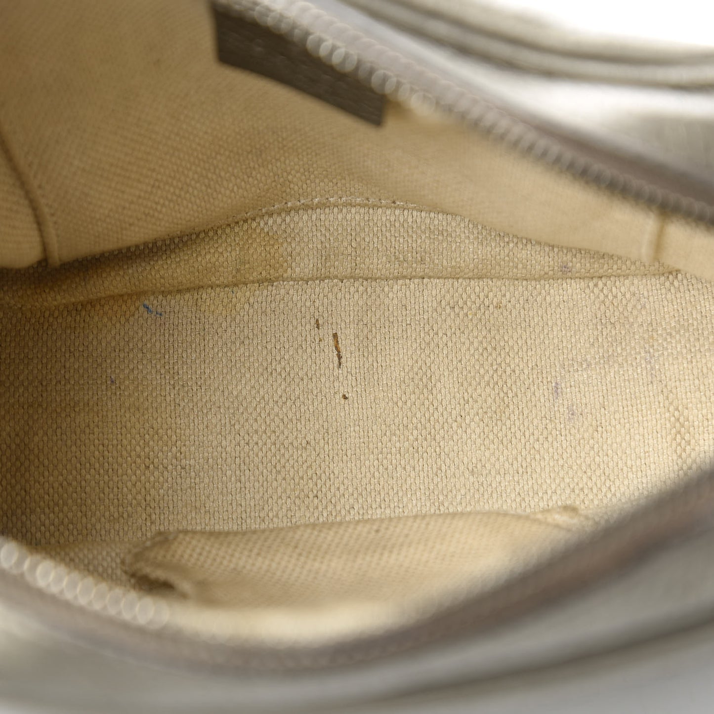 Metallic Pebbled Calfskin Small Soho Disco Bag Sasso