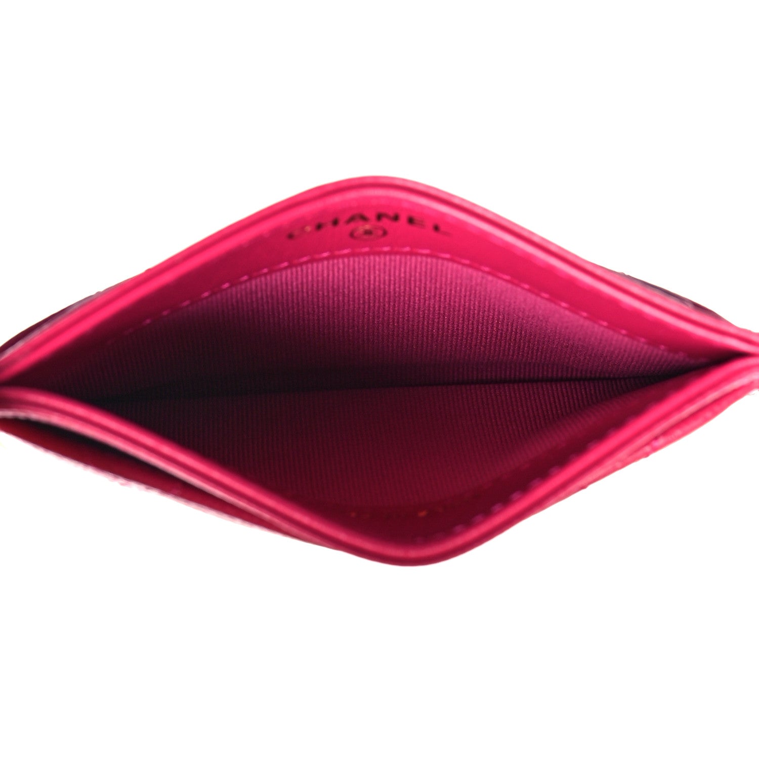 Chanel Caviar Quilted Card Holder Fuchsia 5 of 7