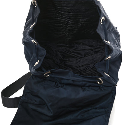Prada Tessuto Nylon Saffiano Medium Backpack Blue 4 of 11