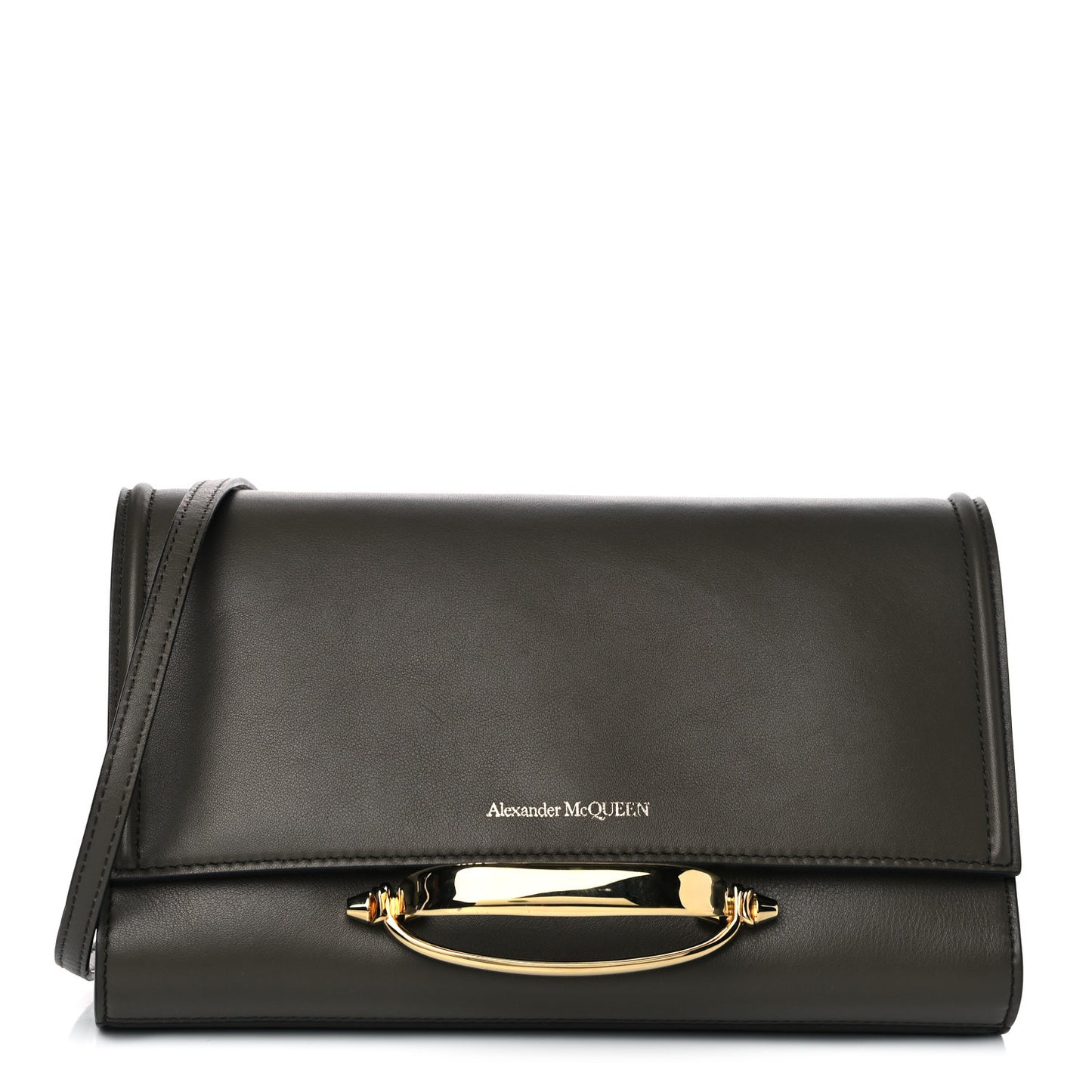 Calfskin The Story Crossbody Bag Khaki