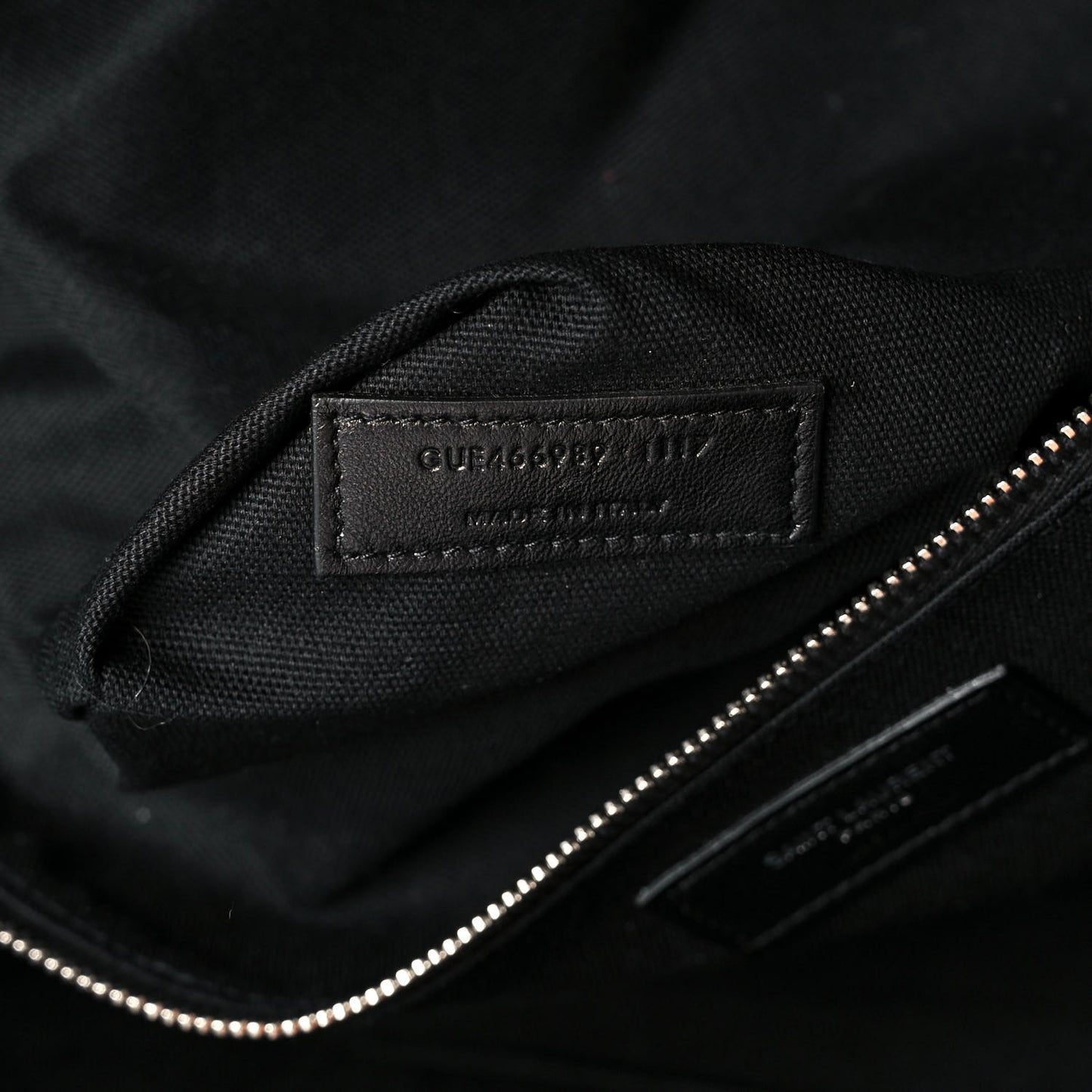 Calfskin Crocodile Embossed Large Convertible ID Bag Black