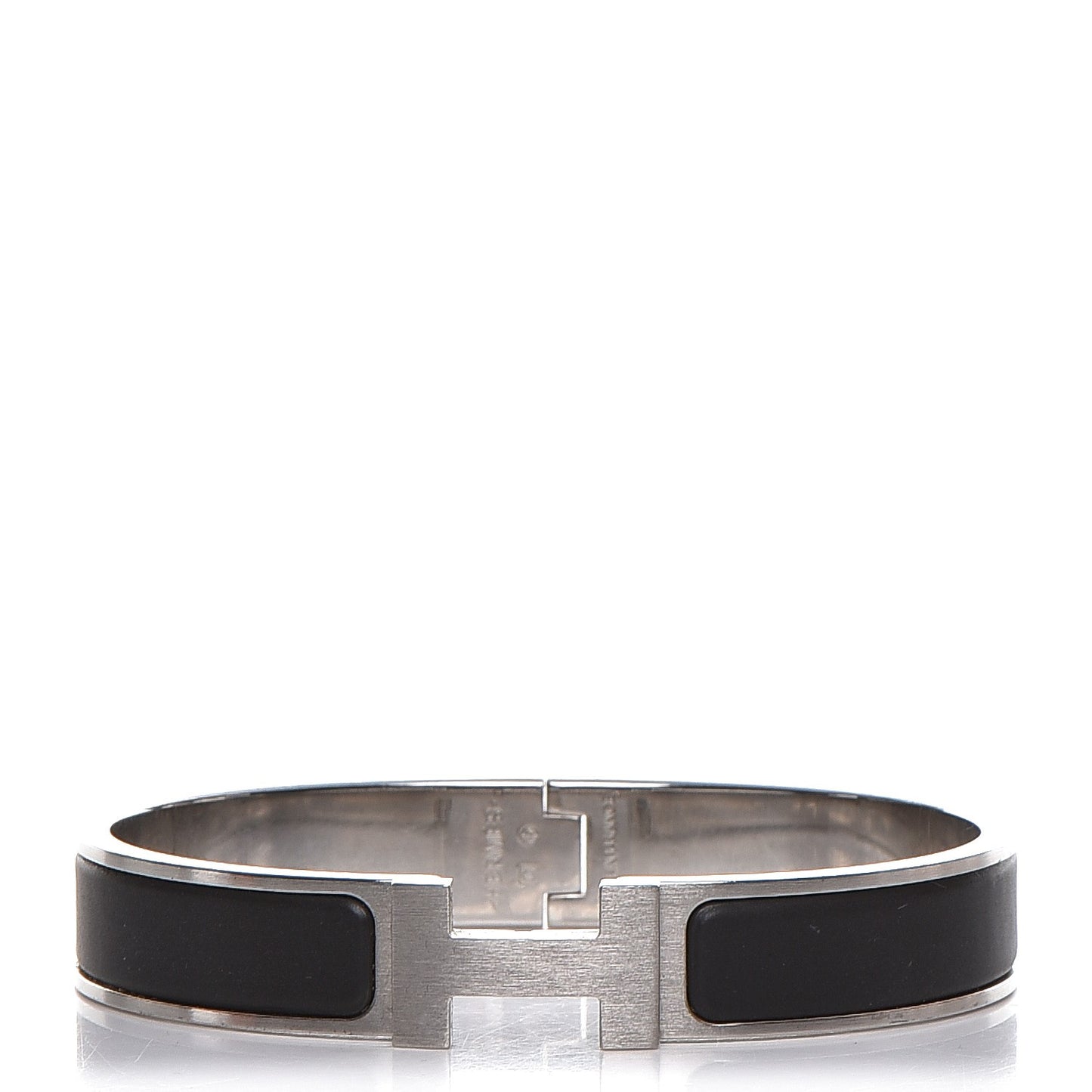 Matte Enamel Narrow Clic Clac HH Bracelet GM Black