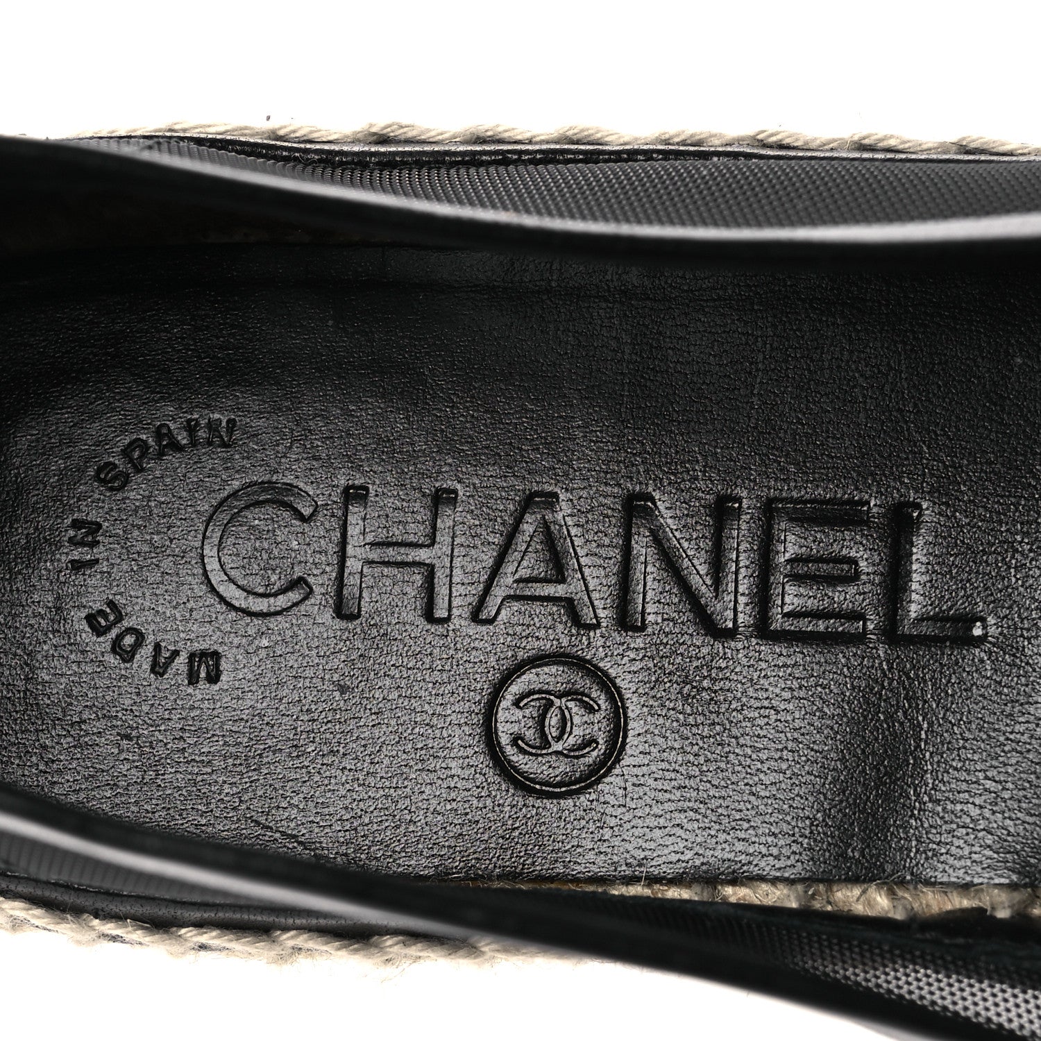Chanel Mesh Grosgrain CC Espadrilles 35 Black 9 of 11