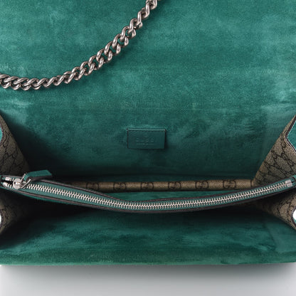 Gucci GG Supreme Monogram Embroidered Medium Dionysus Shoulder Bag Emerald 5 of 7
