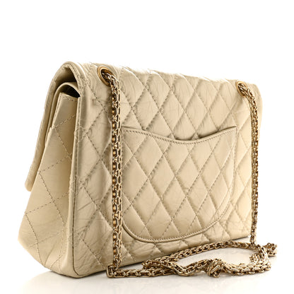 Chanel Metallic Aged Calfskin Quilted 2.55 Reissue 226 Flap Pale Gold 3 of 13