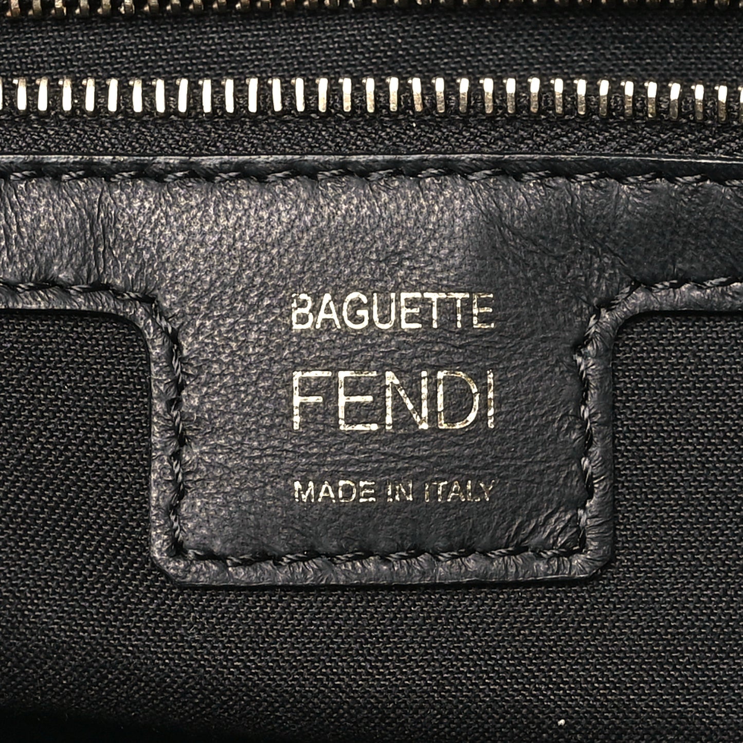 Nappa FF 1974 Embossed Baguette Black