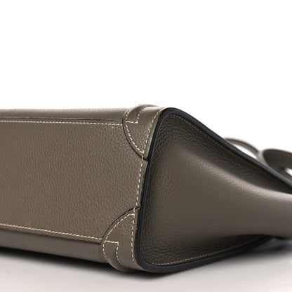 Celine Drummed Calfskin Nano Luggage Souris 9 of 9