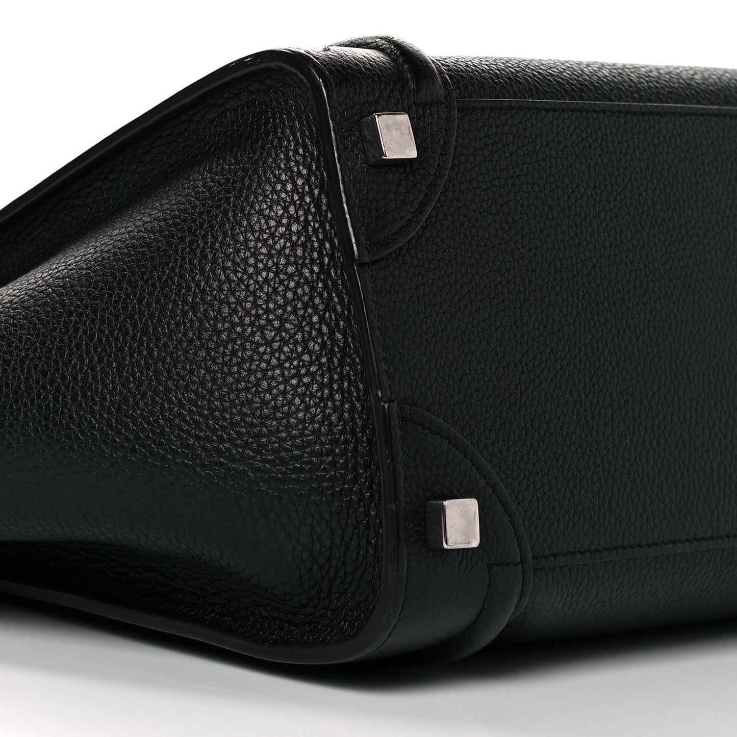 Drummed Calfskin Micro Luggage Black