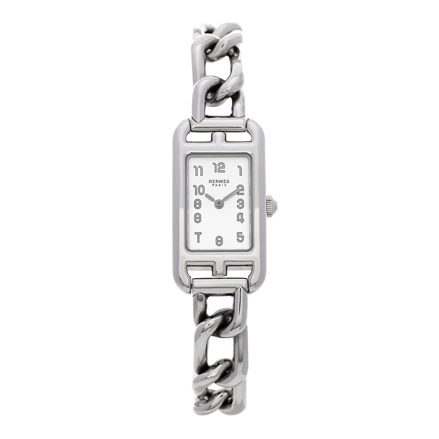 Hermes Stainless Steel 17mm Nantucket Quartz Watch 1 of 5