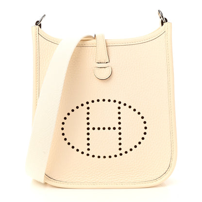 Hermes Taurillon Clemence Amazone Evelyne TPM Nata Craie 1 of 11