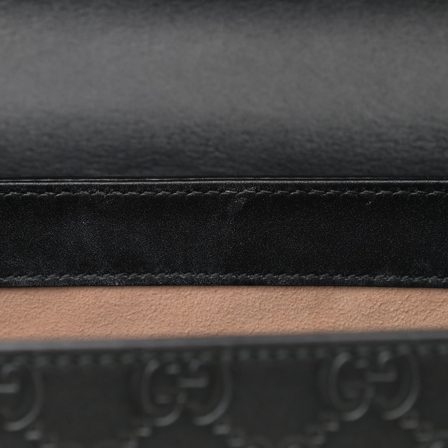 Guccissima Signature Small Padlock Top Handle Bag Black