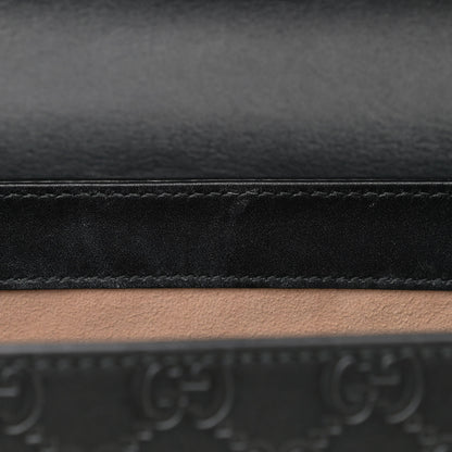 Gucci Guccissima Signature Small Padlock Top Handle Bag Black 11 of 16