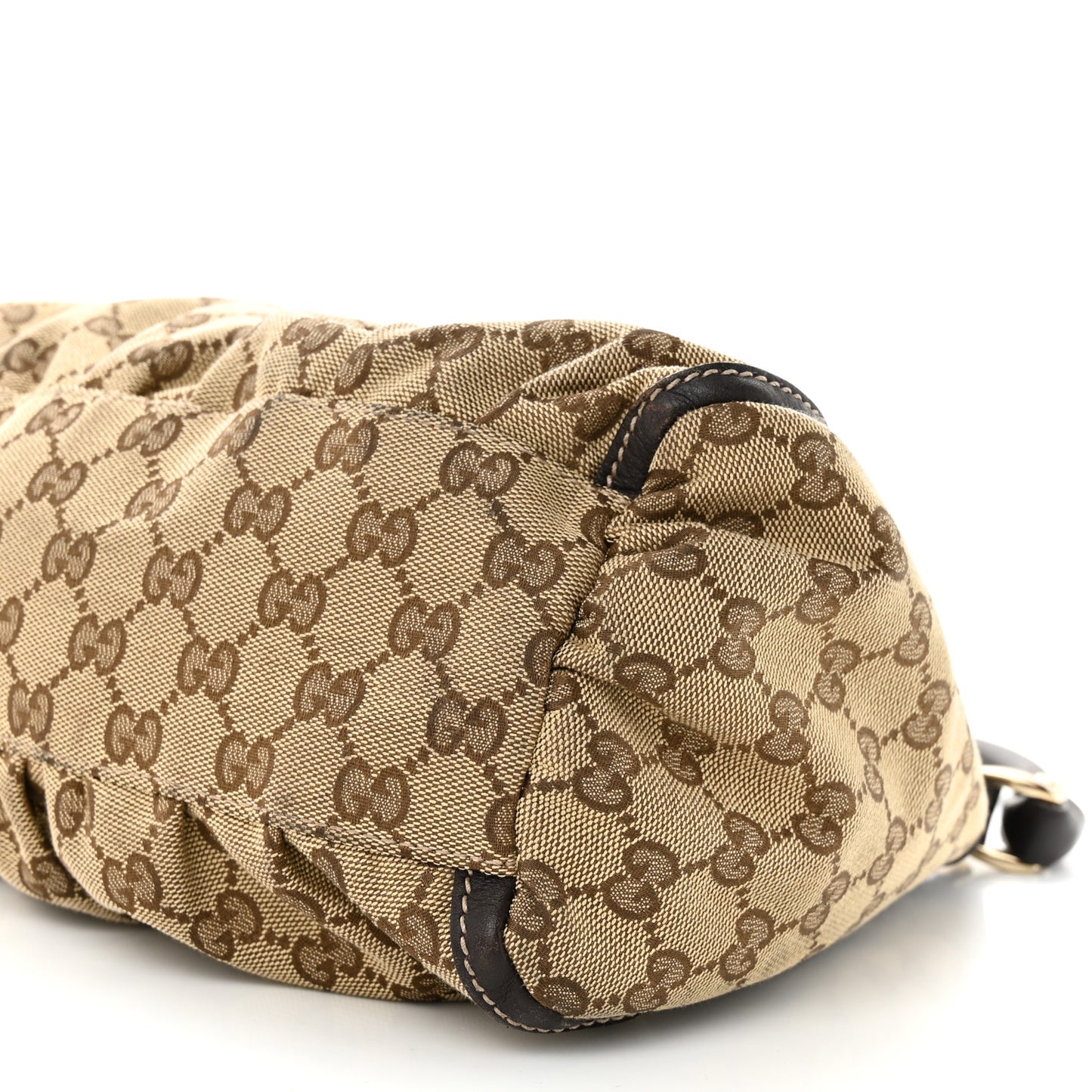 Monogram Medium D Gold Ring Hobo Dark Brown