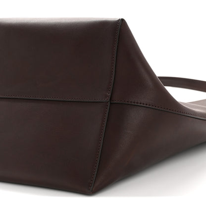 The Row Polished Saddle Calfskin Large N/S Park Tote Chestnut 9 of 10