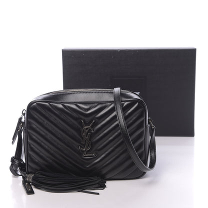 Saint Laurent Calfskin Matelasse Monogram Lou Camera Bag Black 11 of 11