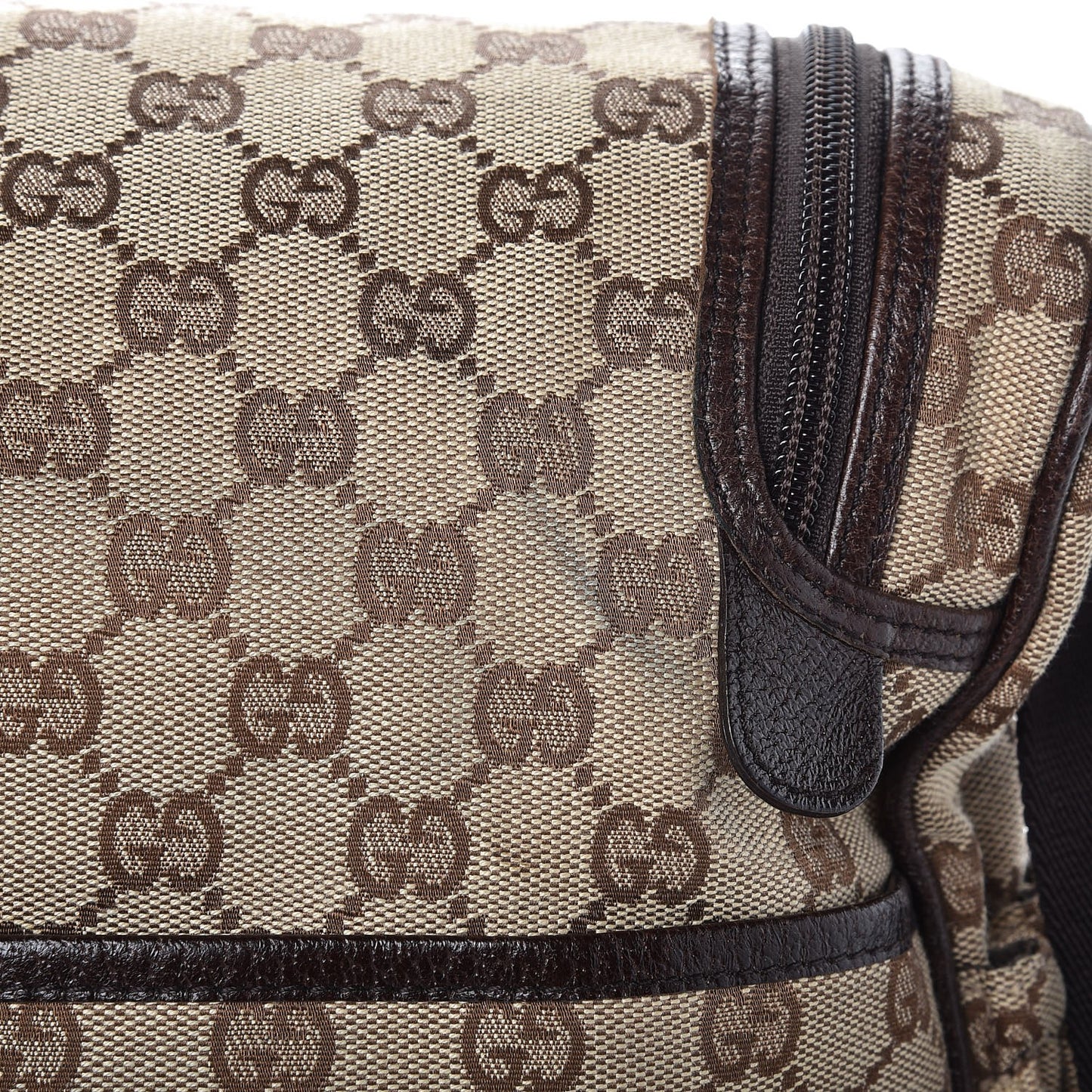 Monogram Natural Pigskin Large Diaper Bag Beige Ebony Cocoa Dark Chocolate
