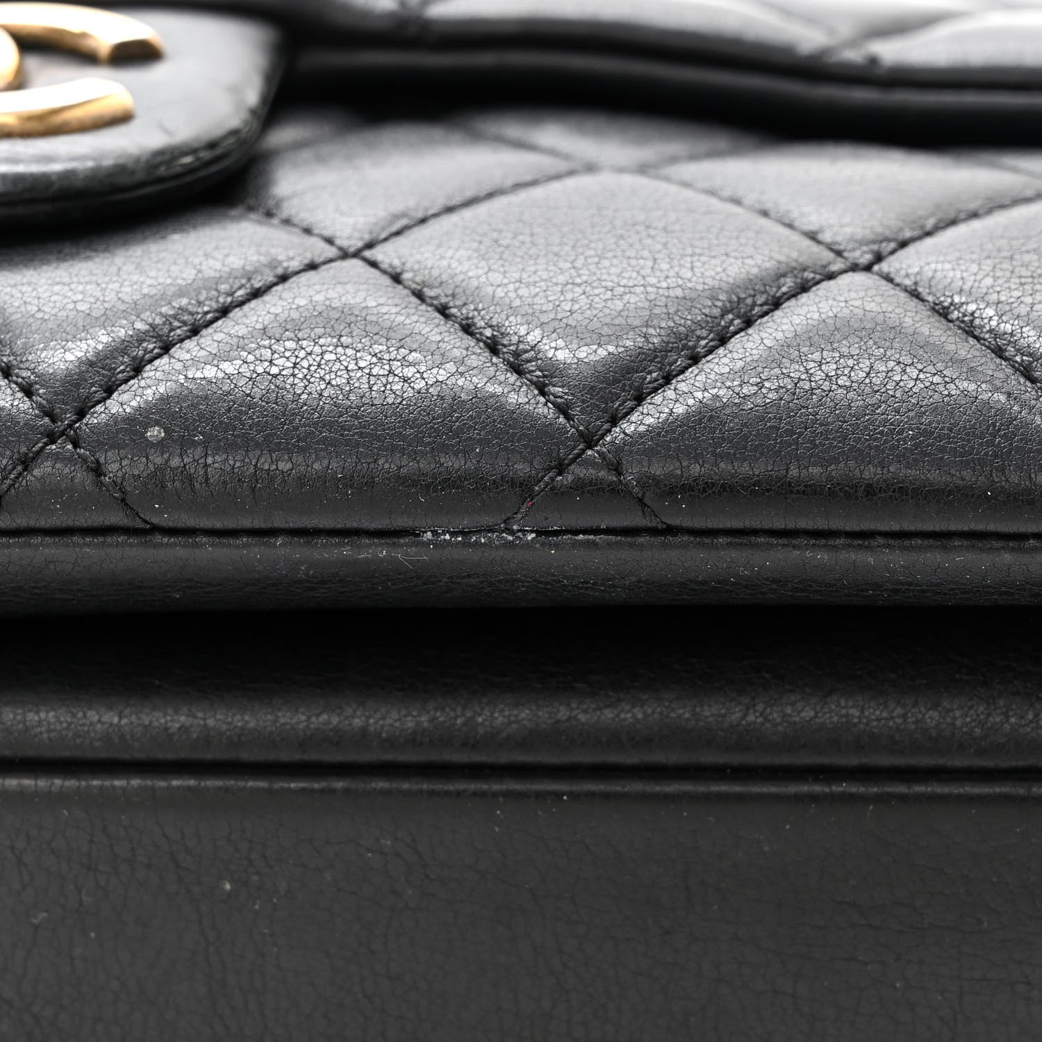 Chanel Calfskin Quilted Medium CC Crown Flap Black 15 of 16