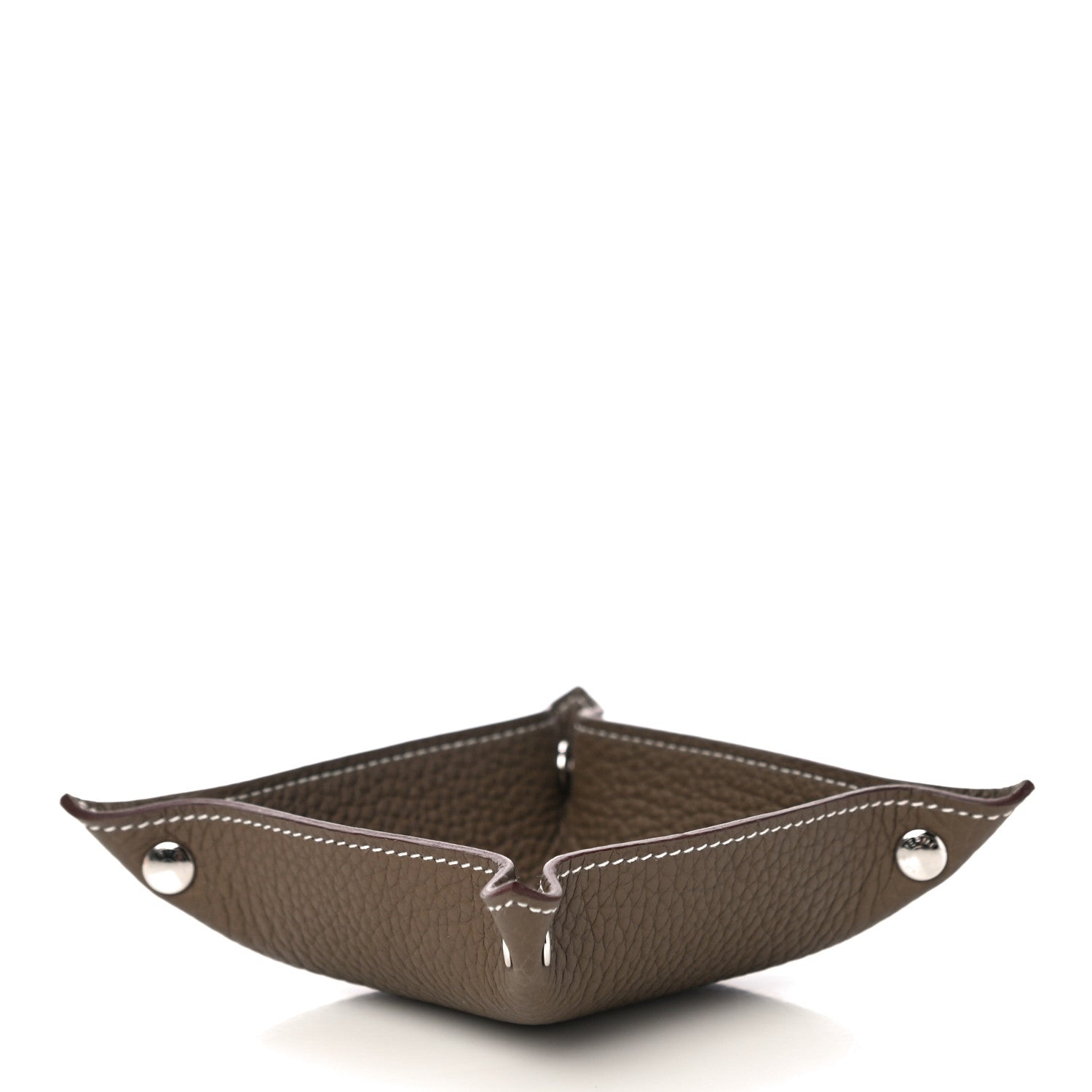 Hermes Taurillon Clemence Mini Mises et Relances Change Tray Etoupe 5 of 10